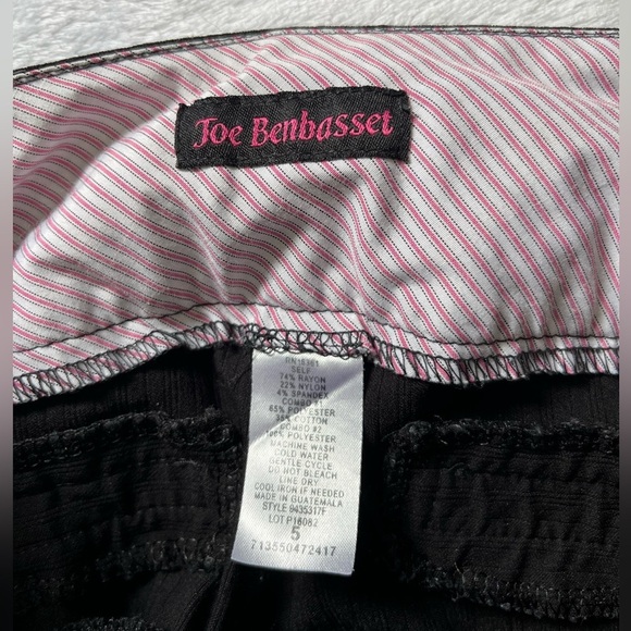 Joe Benbasset Low Rise Pinstripe Y2K Pants Size 5 Black 9435317F - Picture 8 of 11